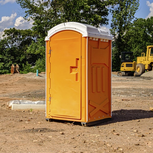 can i customize the exterior of the porta potties with my event logo or branding in Ambrose